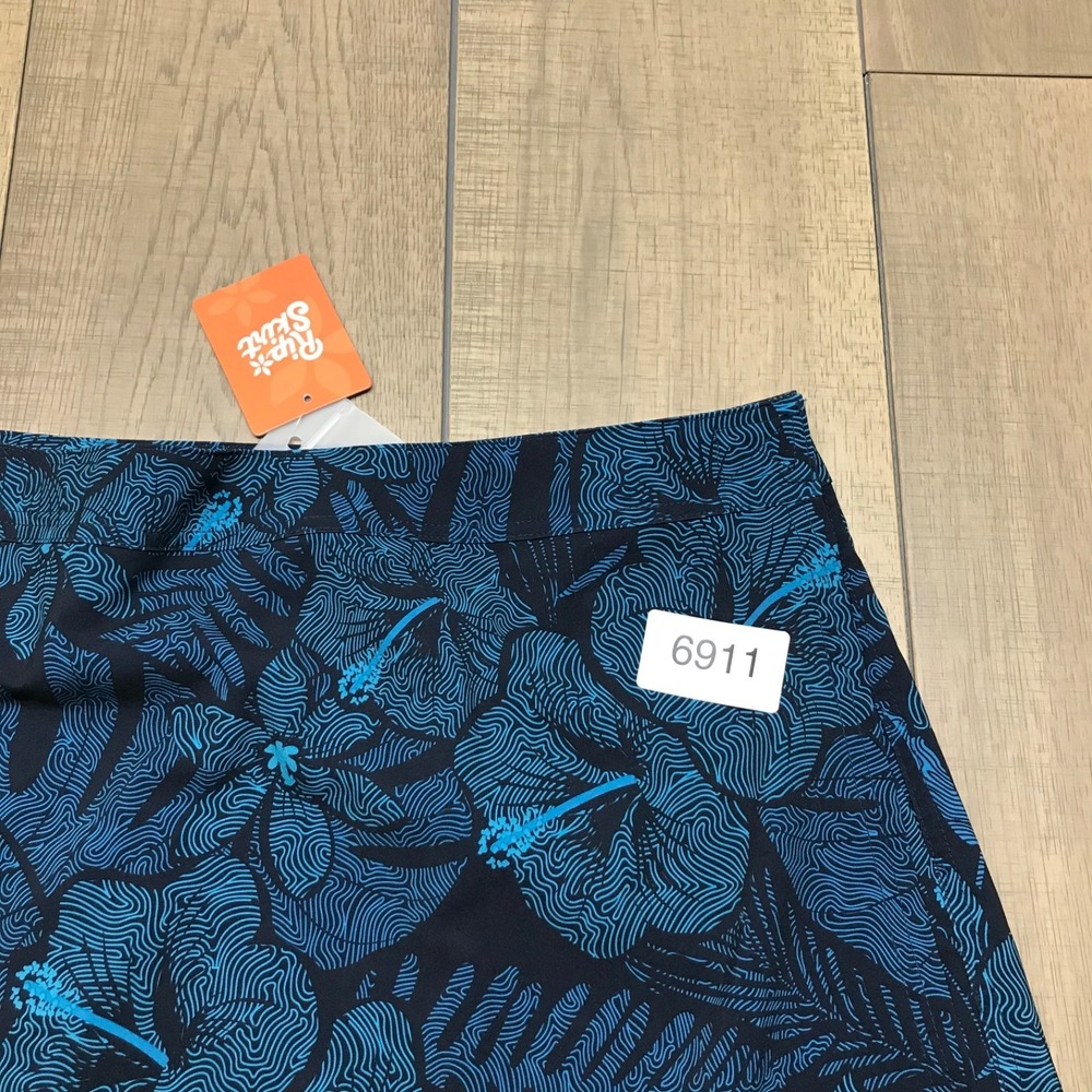 Rip Skirt Hawaii Wrap‎ Skirt Womens Size L Blue Maui Moonlight Adjustable Beach - Picture 13 of 13